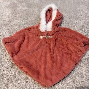Girls hooded poncho